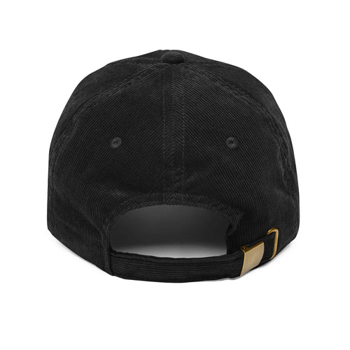 Faith Embroidered Corduroy Hat — Vintage Black Baseball Cap