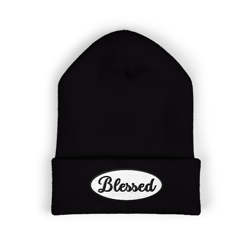 Blessed Embroidered Cuffed Beanie